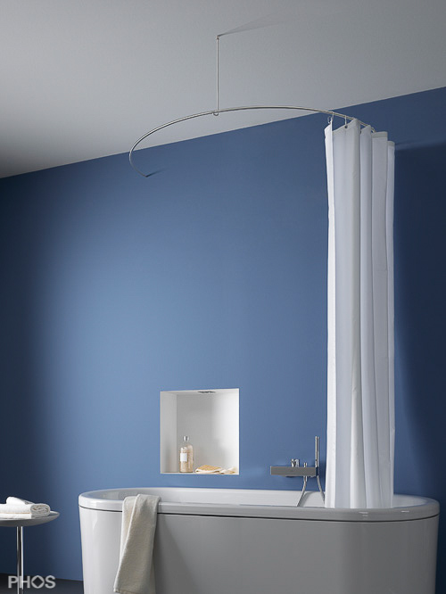 Карниз для ванной и душа круглой формы