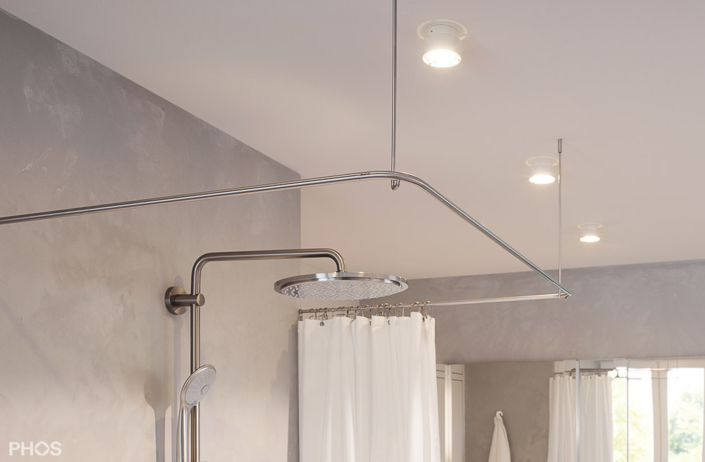 Карниз для ванной и душа U-образной формы