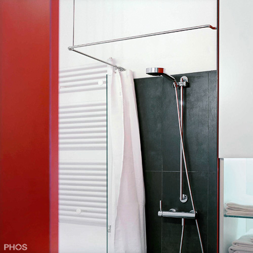 Душевой занавес L-образной формы