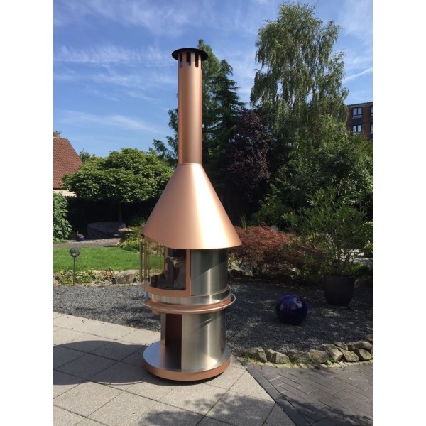 Барбекю Камин Стекло DN 800