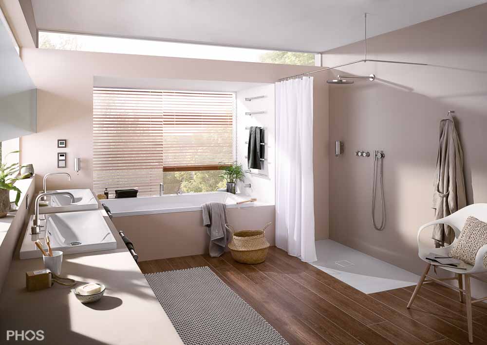 Душевой занавес L-образной формы