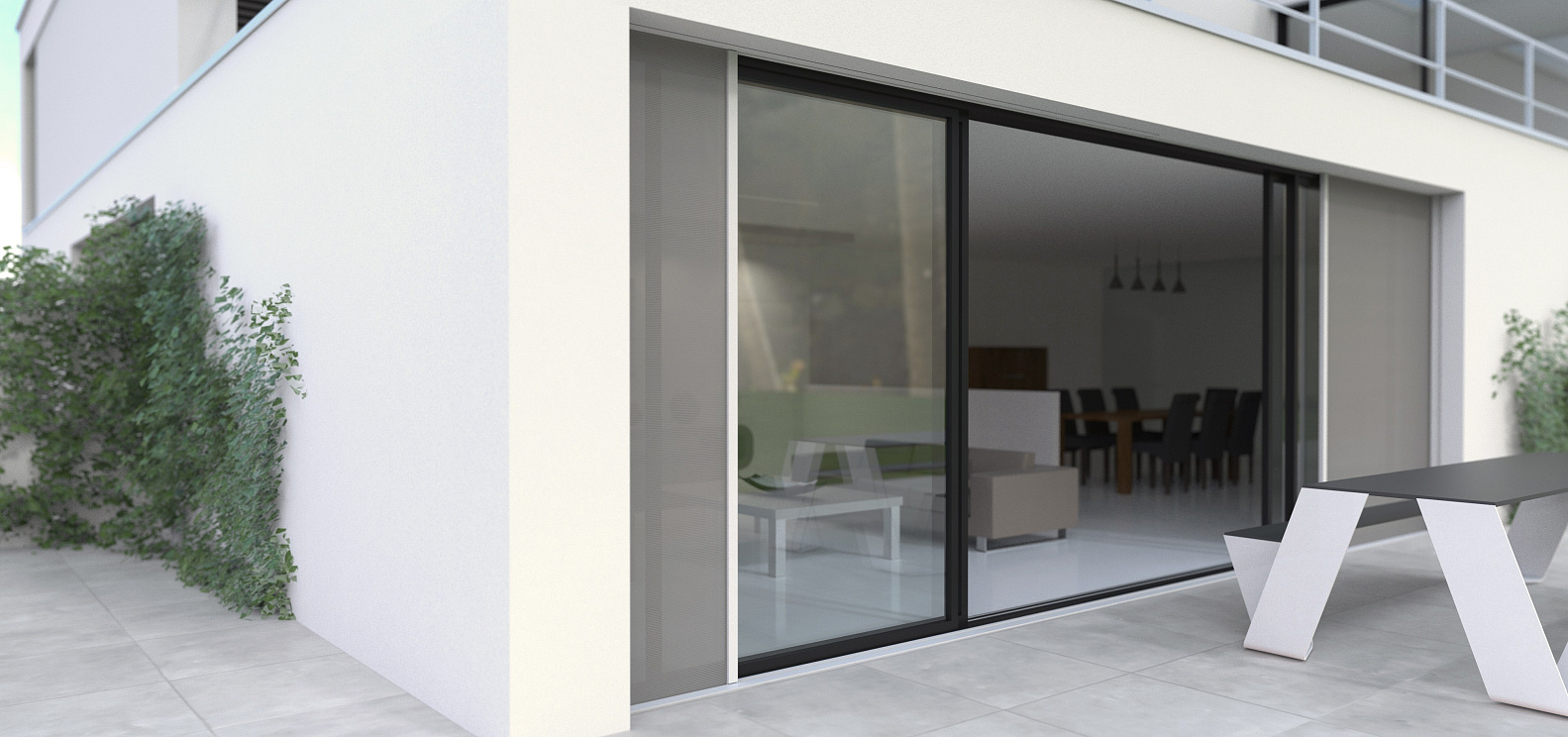 zip система Slidefix - Угловая конструкция