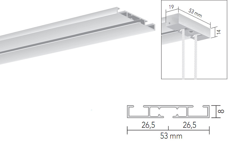 Карниз со шнуром FUTUR 2364