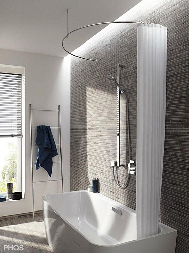 Карниз для ванной и душа круглой формы