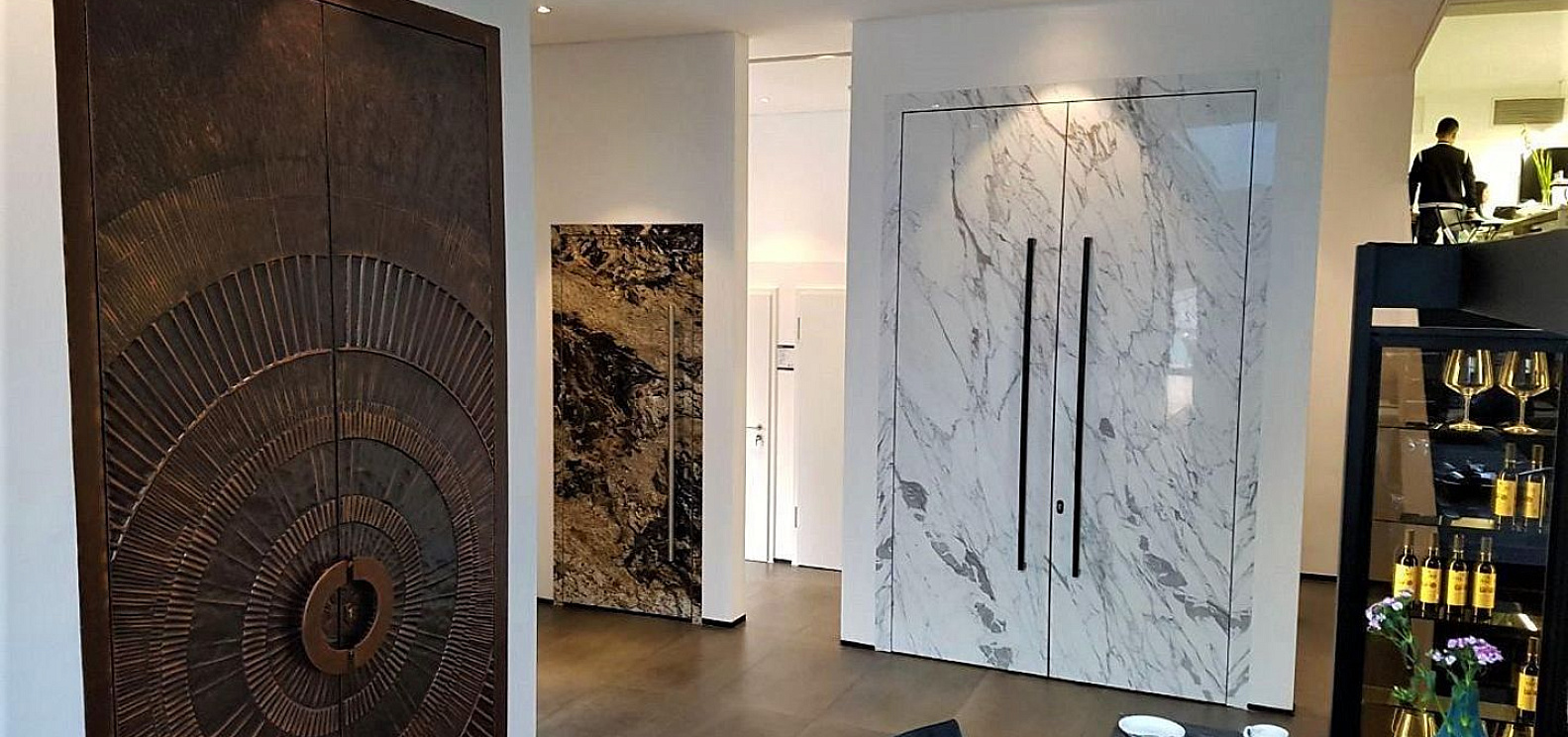 Медные двери SCHÜCO под заказ