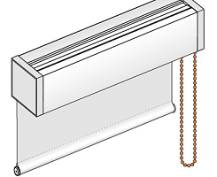 Рулонная штора R_03 кассетная, с цепочкой