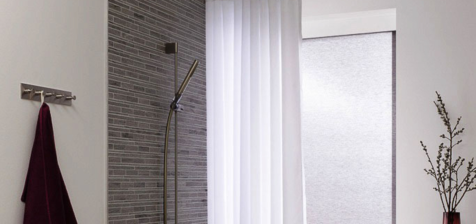 Карниз для ванной и душа полукруглый