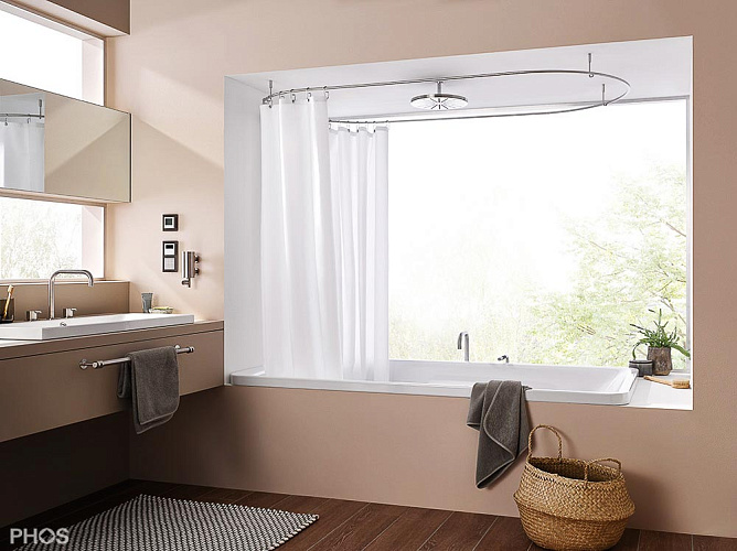 Овальный карниз для ванны или душа