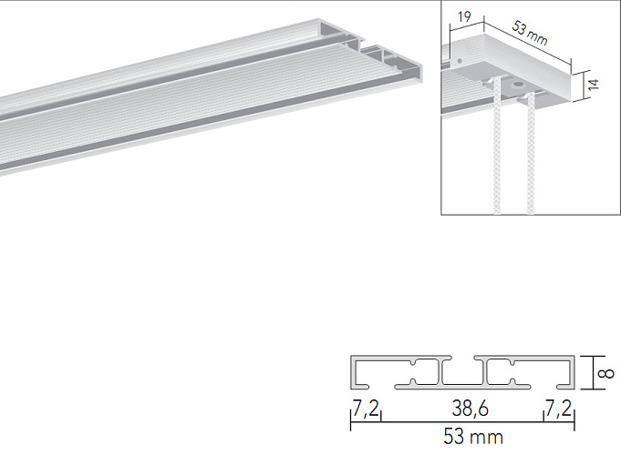 Карниз со шнуром FUTUR 2384