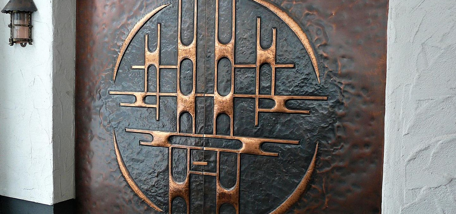 Медные двери SCHÜCO под заказ